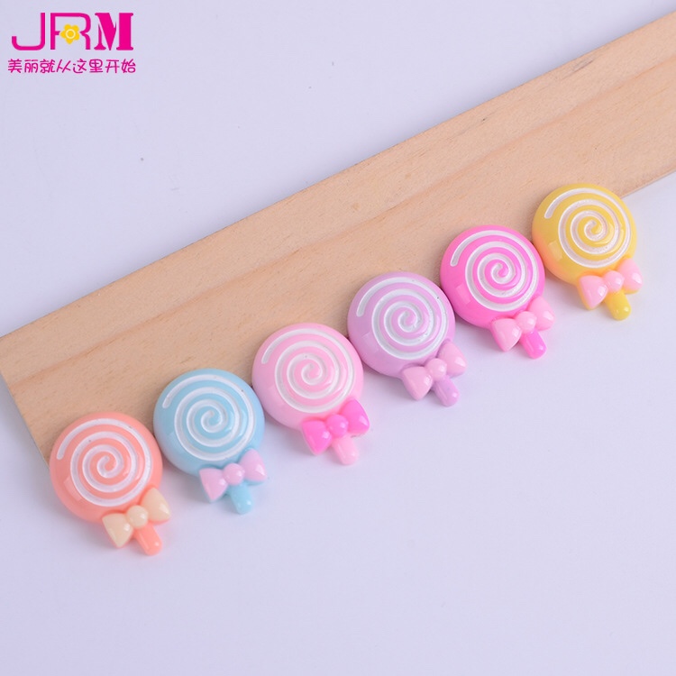 Jingrimei factory direct selling lollipop hair accessories children hairpin jewelry box decoration mobile phone DIY accessories thumbnail