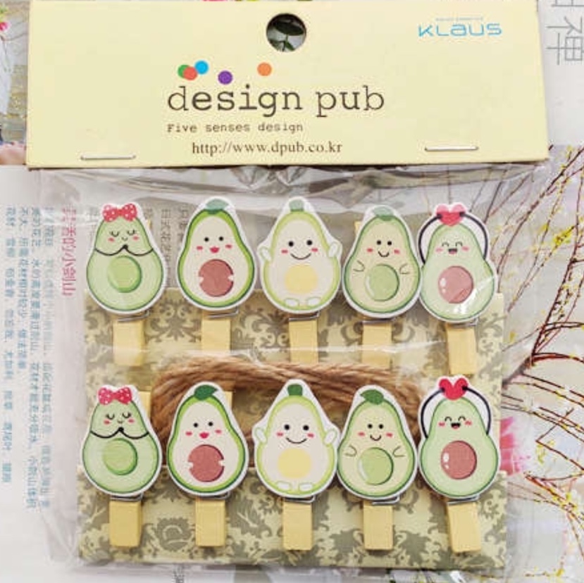 迷你牛油果小木夹子