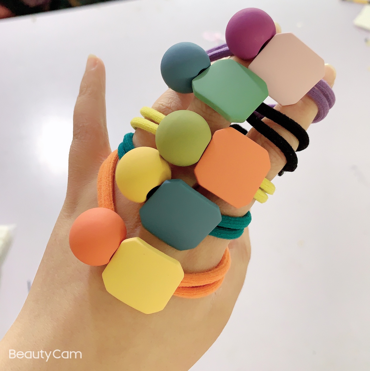 Zitong Jewelry Korean Alloy Buckle Hair Ornament Hair Rope Cute Girl Korean Version Sweet Temperament Simple Fresh Hair Ornament Hair Rope Leather Band Cartoon Pearl Hair Ornament Hair Rope