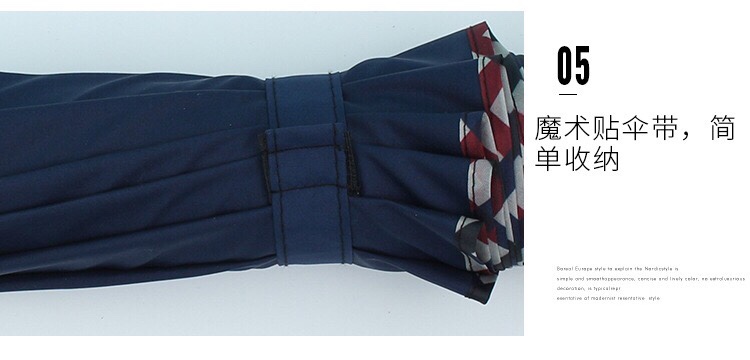 千家旺三折10骨手动碰击布包格子边雨伞商务伞折叠广告伞印刷logo 要10骨黑胶包格子边联系我详情图6