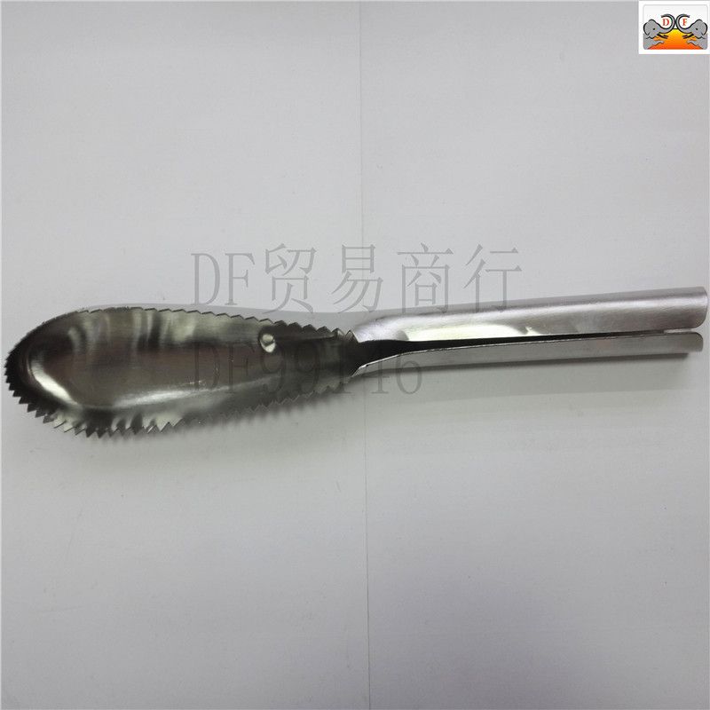 DF99146 White Shark Scaler Creative Stainless steel Double row Scaler Multi-purpose fish scraper Kitchen gadgets Scaler DF TRADING HOUSE