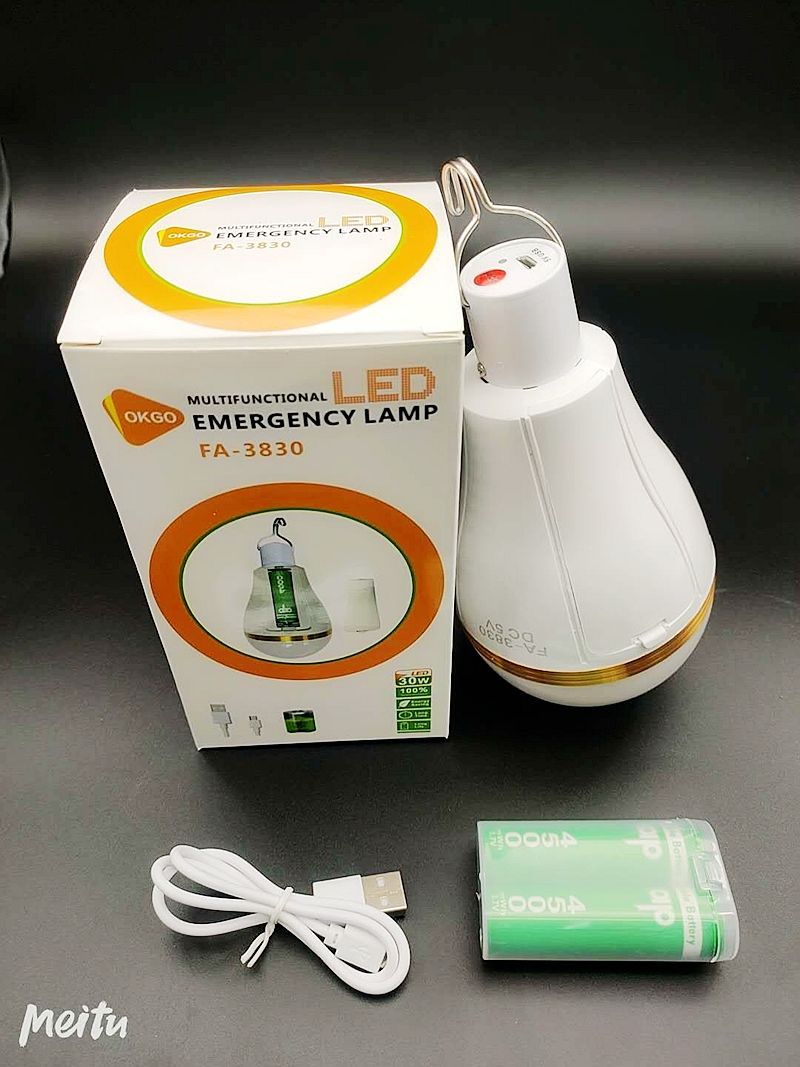 Kugen Flashlight FA-3830 rechargeable battery emergency bulb Household outdoor blackout camping bulb