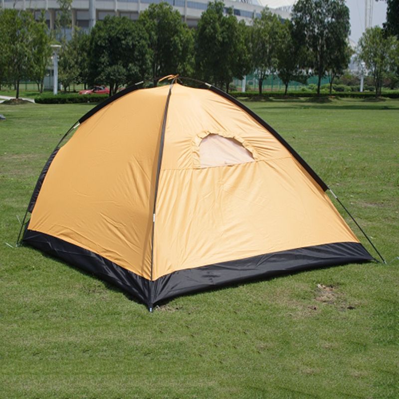 单层单门帐篷2-3人 玻璃纤维杆情侣野营旅游户外帐篷 厂家直销详情图4