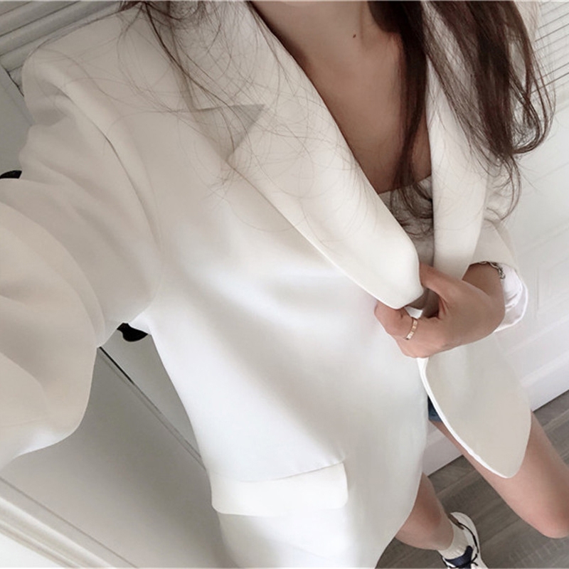 春夏季小清新森女系冷淡风女装高级感轻熟可盐可甜西装两件套装女细节图