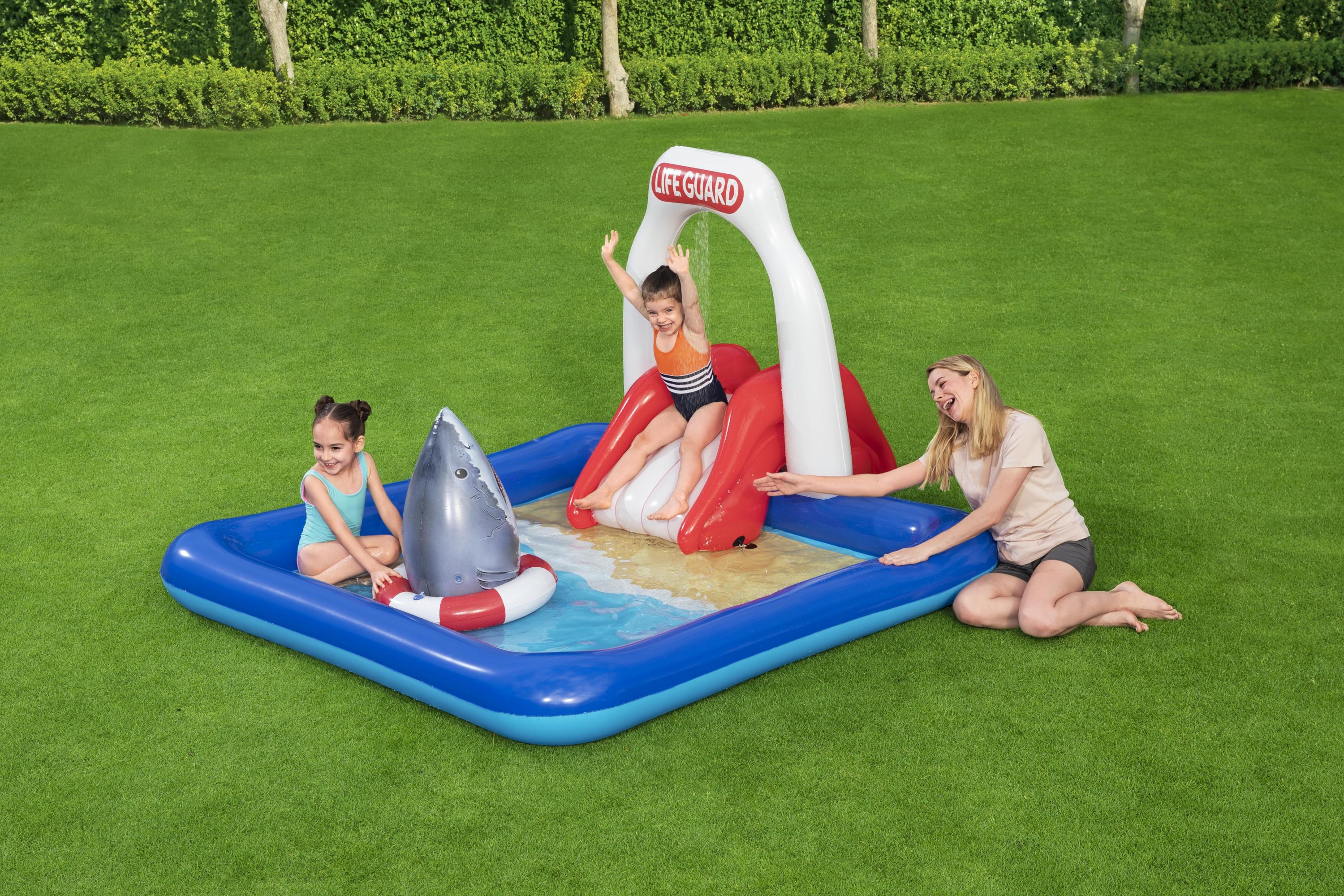 Bestway® 7'8"*6'8"*51"/2.34m x 2.03m x 1.29m 鲨鱼游乐水池