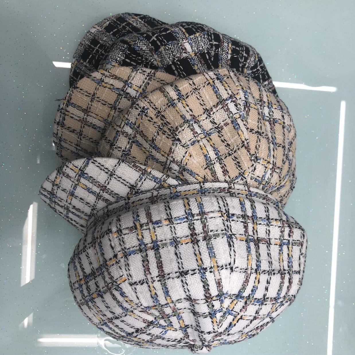 Japanese and Korean small fragrance style grain octagonal children autumn/winter fashion British retro duck tongue beret painter newsboy hat thumbnail