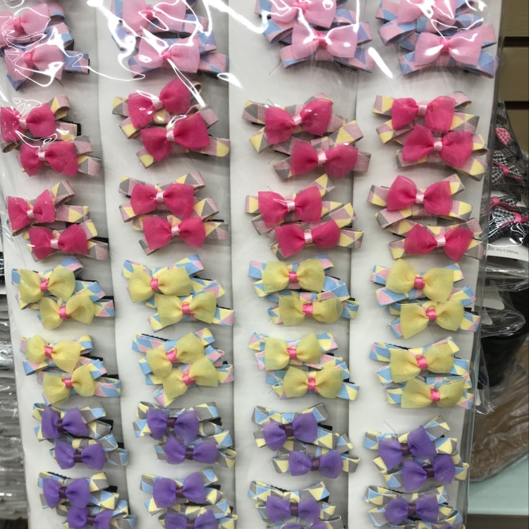Korean version of fashion fabric bow cross - prism clip