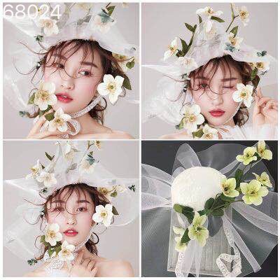 Flower-patterned top hat