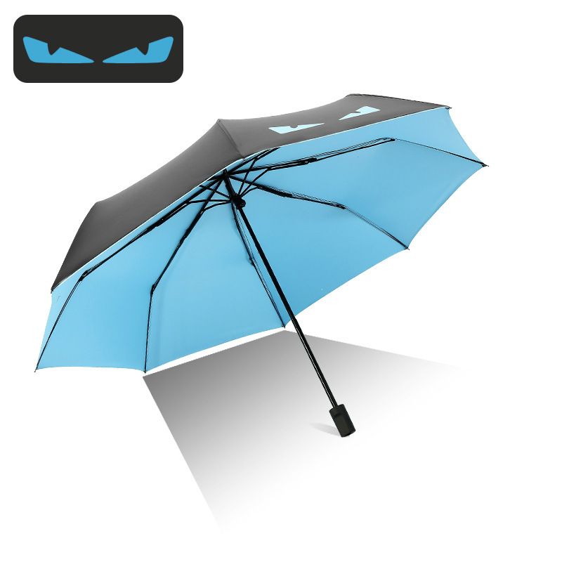 创意小恶魔晴雨伞 黑胶防晒折叠三折学生遮阳伞便携遮阳太阳伞女详情图5