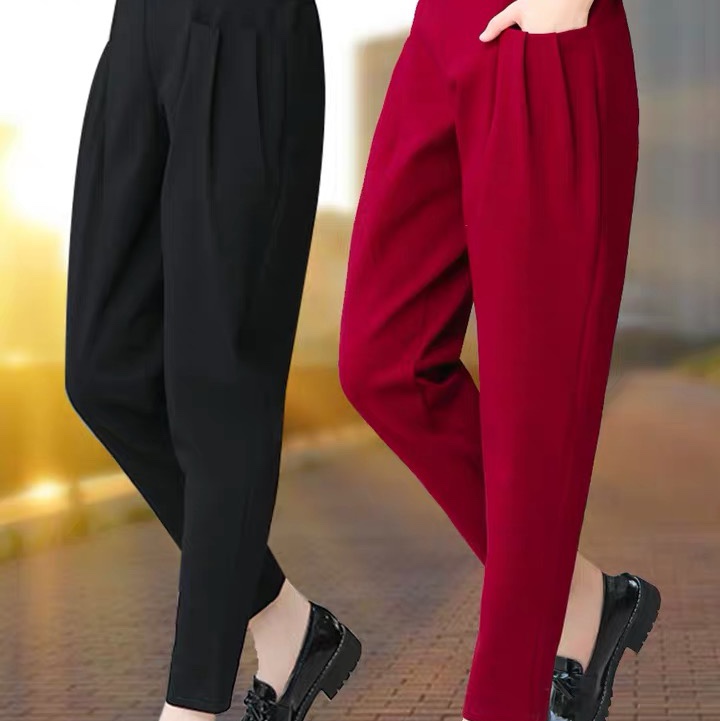 Haren trousers women's autumn high waist trousers loose slim versatile 2020 new casual trousers radish trousers nine minutes trousers 25