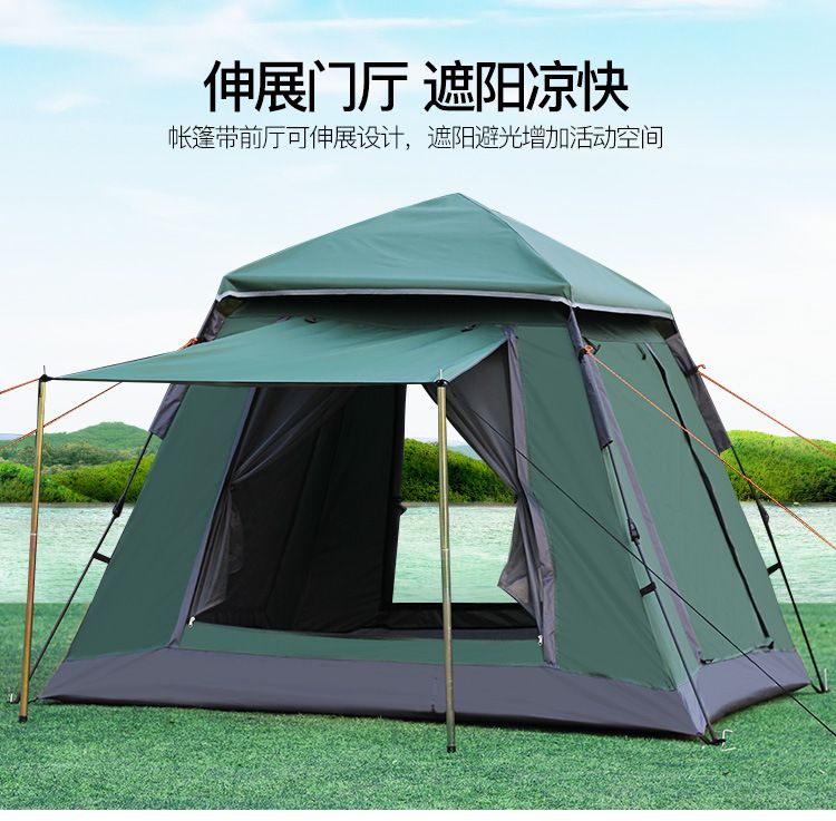 4-5 person automatic spring quick-opening tent with large space, thickened and rainproof outdoor camping tent for home use Application Scenario