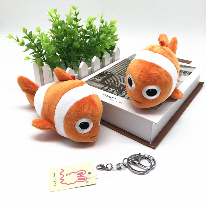 Cute cartoon Finding Nemo plush toy key chain Sea animal clownfish doll pendant doll