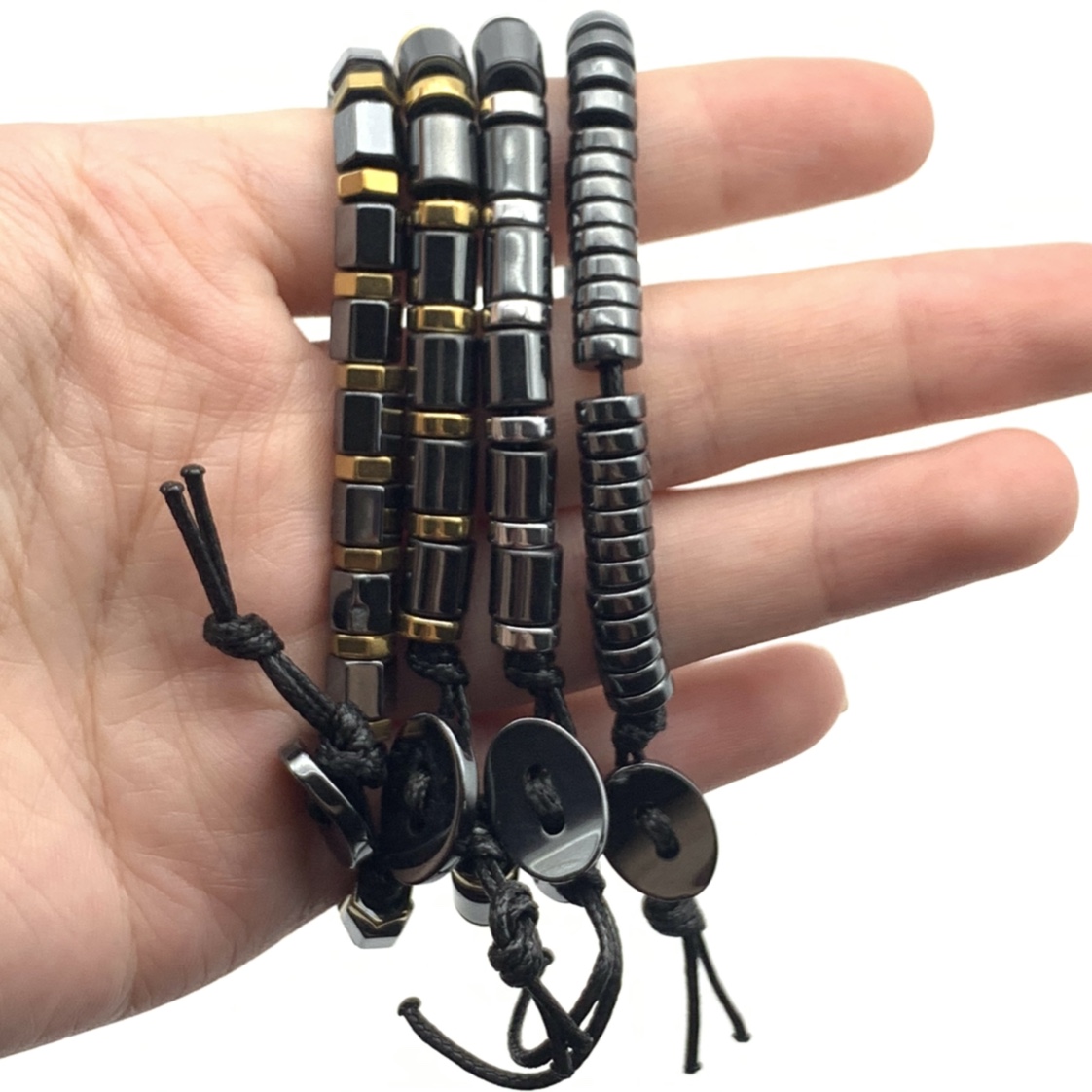 Magnetic black gallstone bracelet