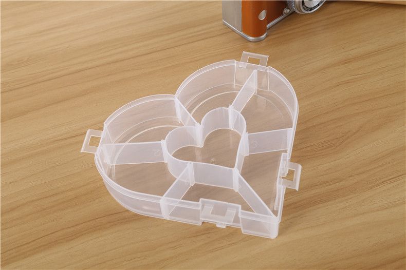 Love three-layer multi-compartment hand-held rubber band hairpin storage box, desktop organization box, fixed compartment parts and accessories box detail image 5