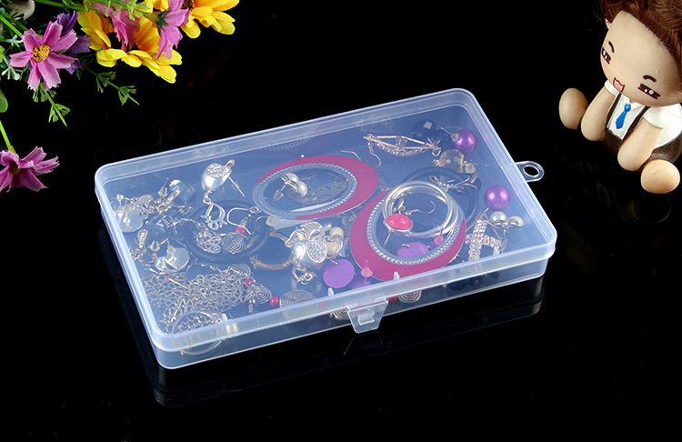 Lock box, empty box, cosmetic storage box, large plastic box with lid, rectangular parts box, mobile phone outer box accessories detail image 4