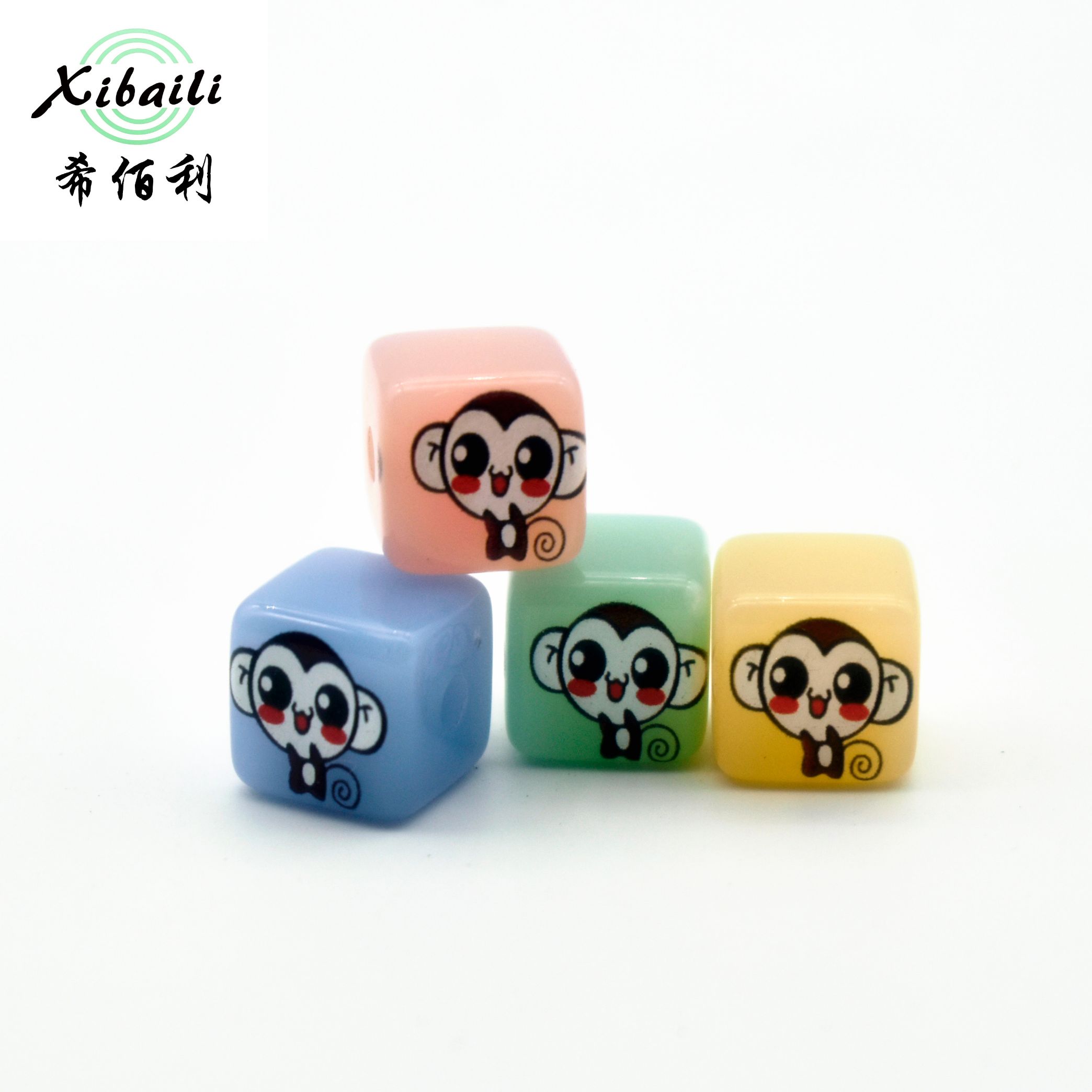 DIY jewelry accessories Handmade beaded earrings headdress 16mm Jelly square beads loose beads bracelet necklace material thumbnail