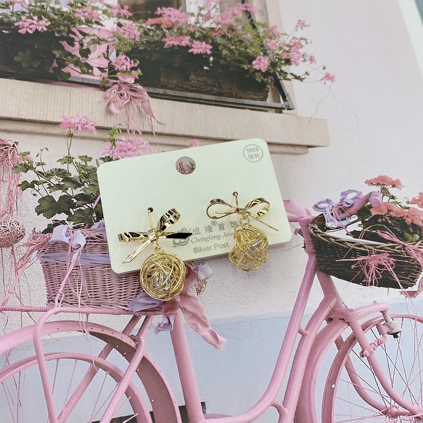 Chenlong Jewelry S925 sterling silver bow earrings H0360-60