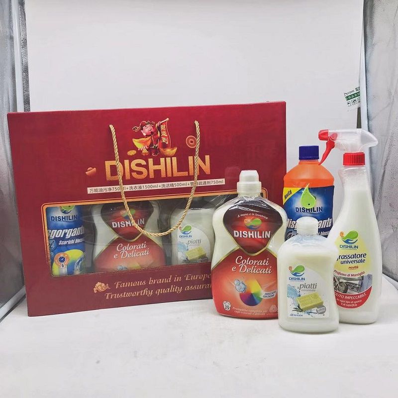 蒂诗琳四件套（喷雾+洗洁精+洗衣液+管道疏通剂喜庆版）*5