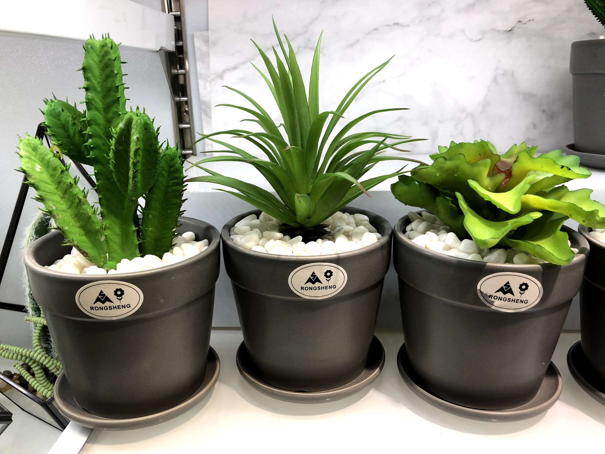 Ceramic simulation succulent plant potted bonsai undefined