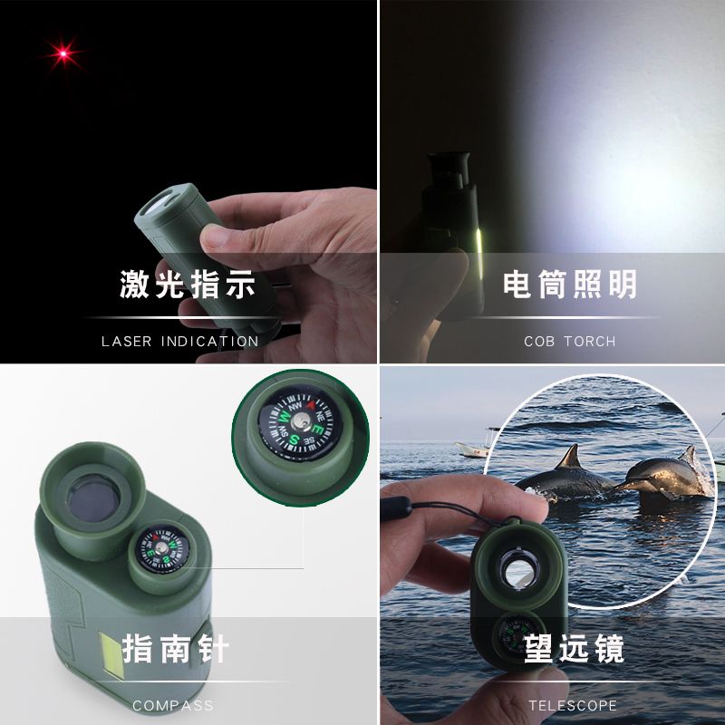 多功能5倍儿童望远镜手电筒COB灯照明激光红外线玩具单筒望远镜详情图3