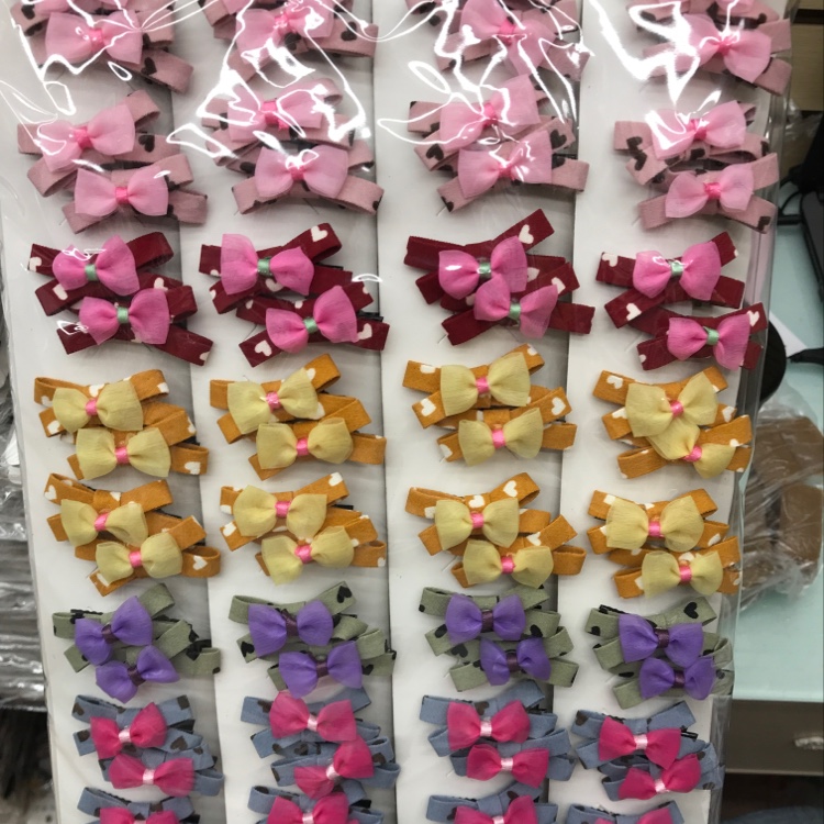 Korean version of fashion fabric bow cross bow love clip