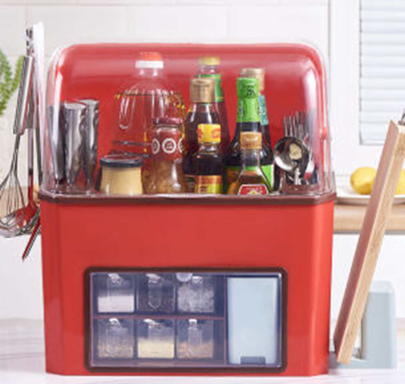 Yiwu Selection oversize seasoning rack with lid /34257