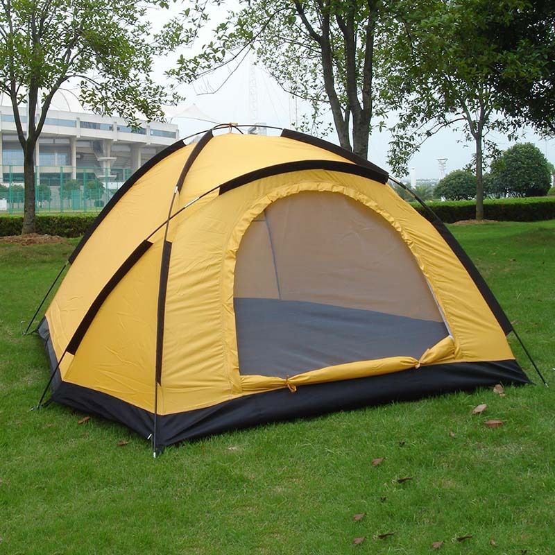 单层单门帐篷2-3人 玻璃纤维杆情侣野营旅游户外帐篷 厂家直销