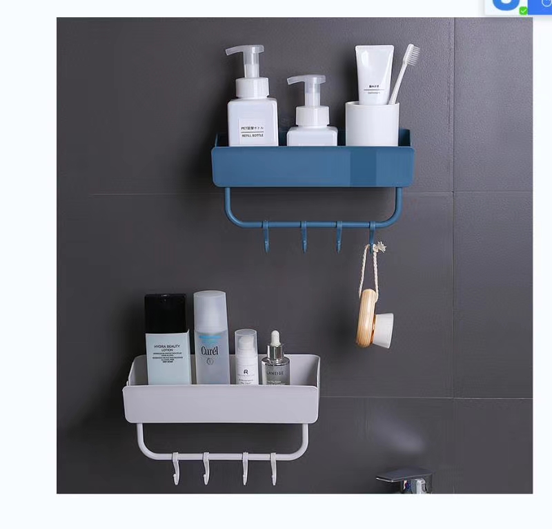 简约置物架塑料置物架浴室置物架卫生间挂壁收纳架