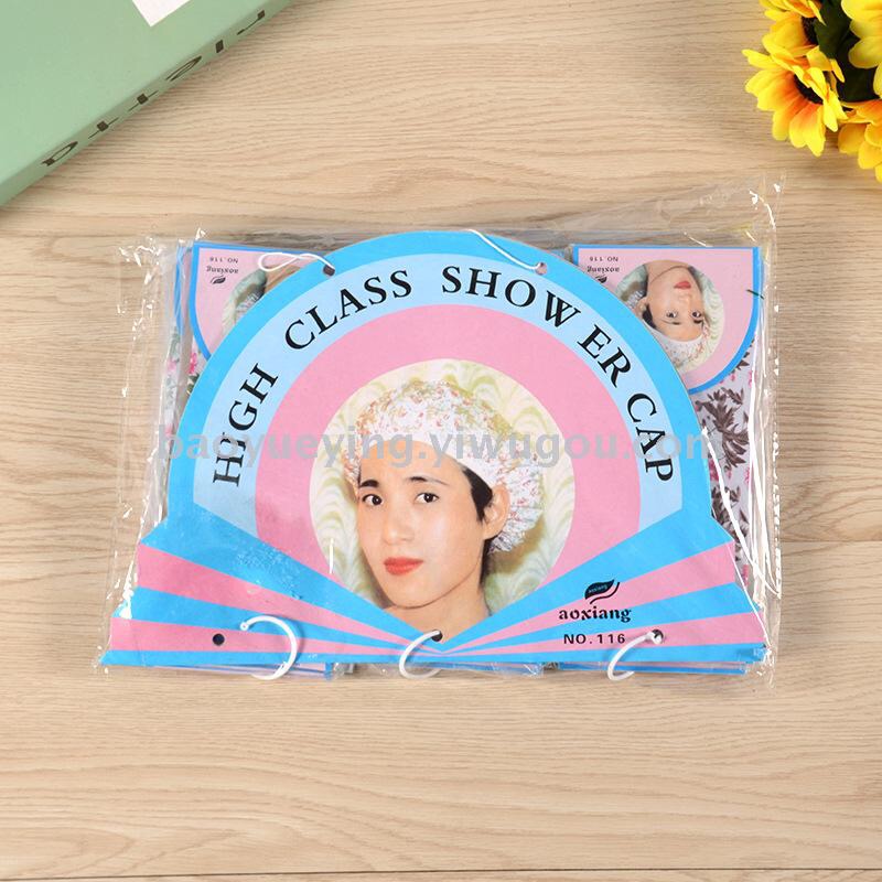12pcs挂卡印花浴帽产品图