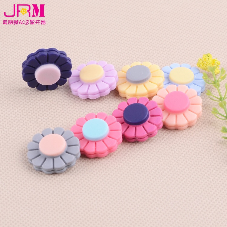 Medium size frosted double layer 12 petal flower decoration accessories mobile phone case decoration DIY glasses box shoe flower resin patch thumbnail