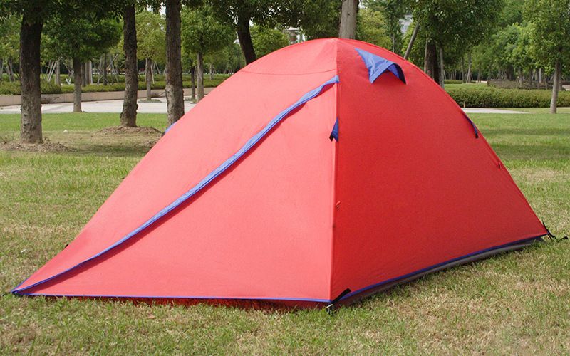 Factory direct sales of outdoor double-layer double-door couple tents, waterproof and windproof camping equipment and supplies batch detail image 1