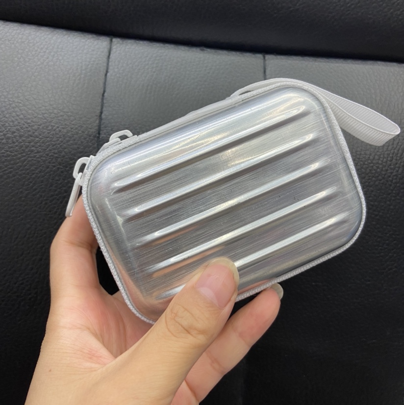 Tinplate square wallet super atmosphere silver