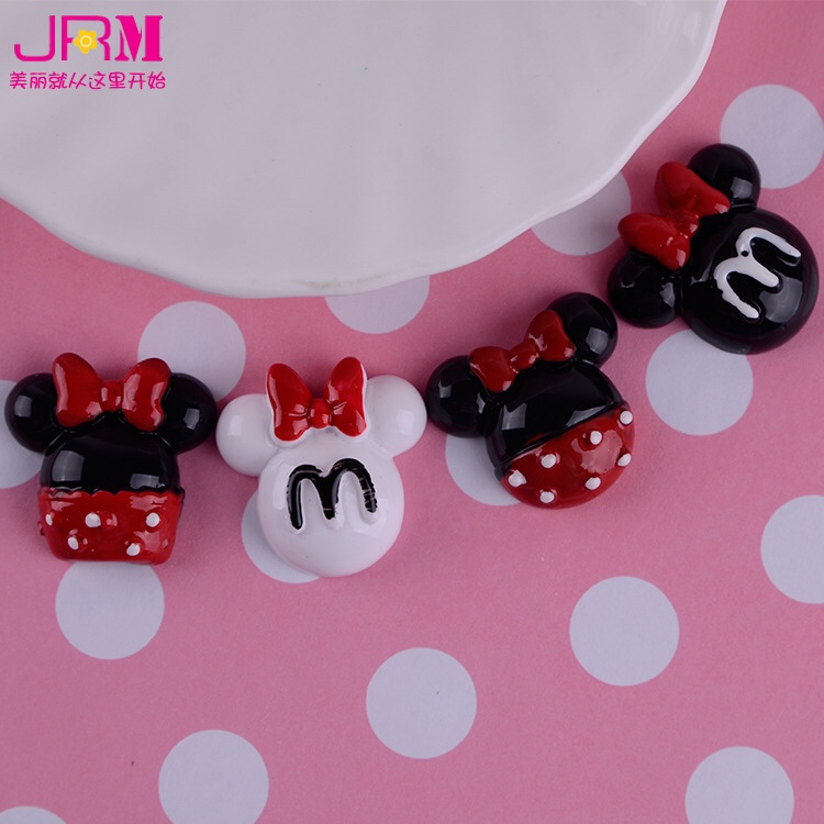 Manufacturers direct selling children headwear hair accessories materials Boutique Mickey resin accessories handcraft DIY accessories mobile phone case thumbnail