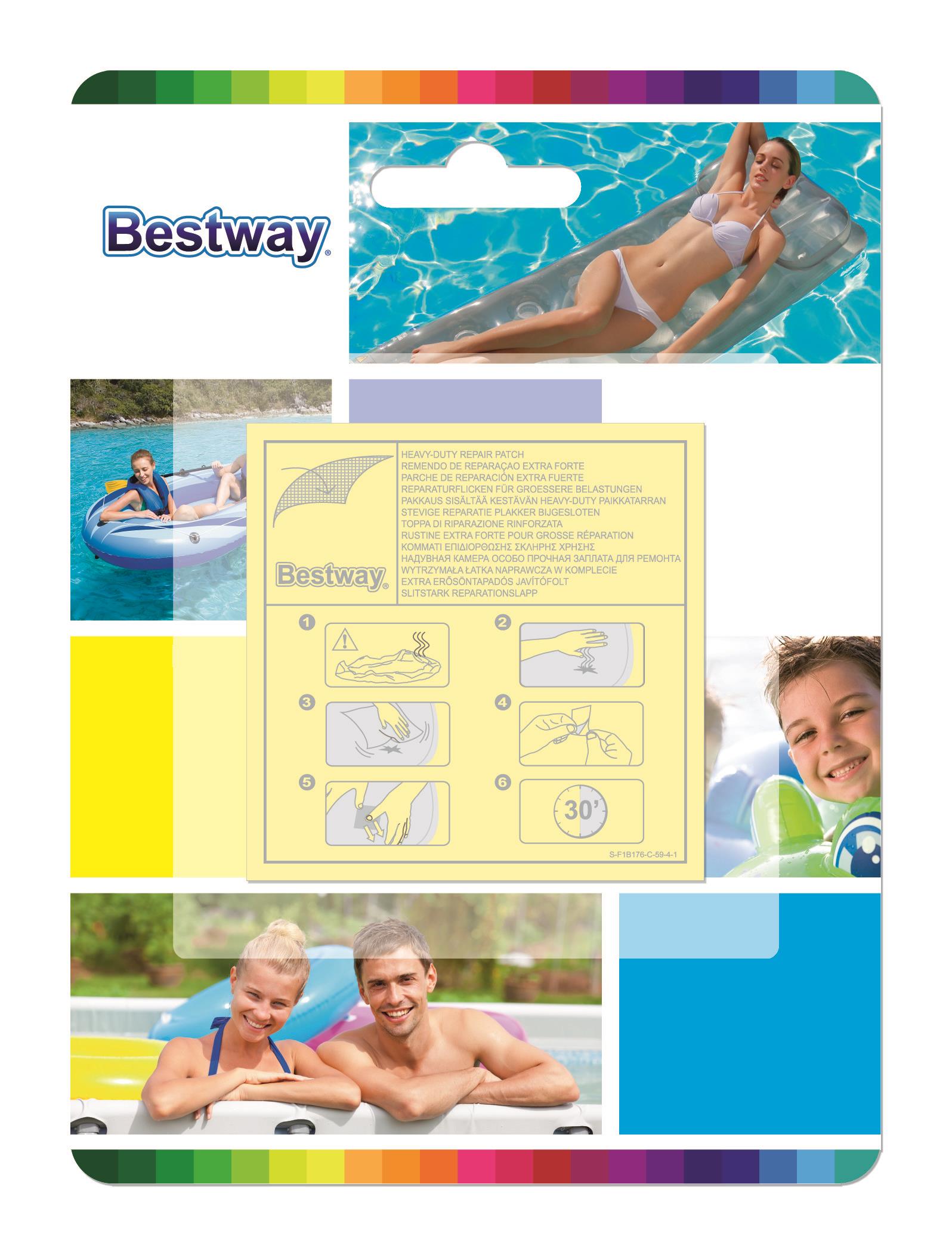 Bestway® 2.5" x 2.5"/6.5cm x 6.5cm 强力修补片