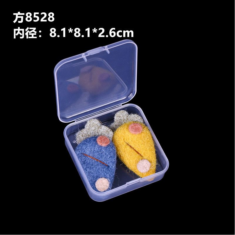 Square PP plastic box, small accessory box, 5 cm one-piece flip-top earplug box, storage box, parts packaging box detail image 4