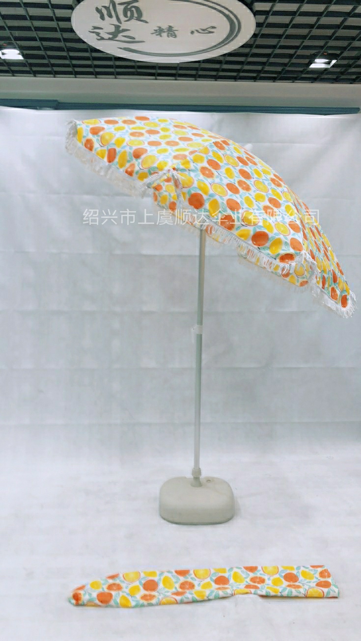 Factory direct sales feature: 100cm outdoor polyester fabric sun umbrella with edge, high appearance level sun umbrella undefined
