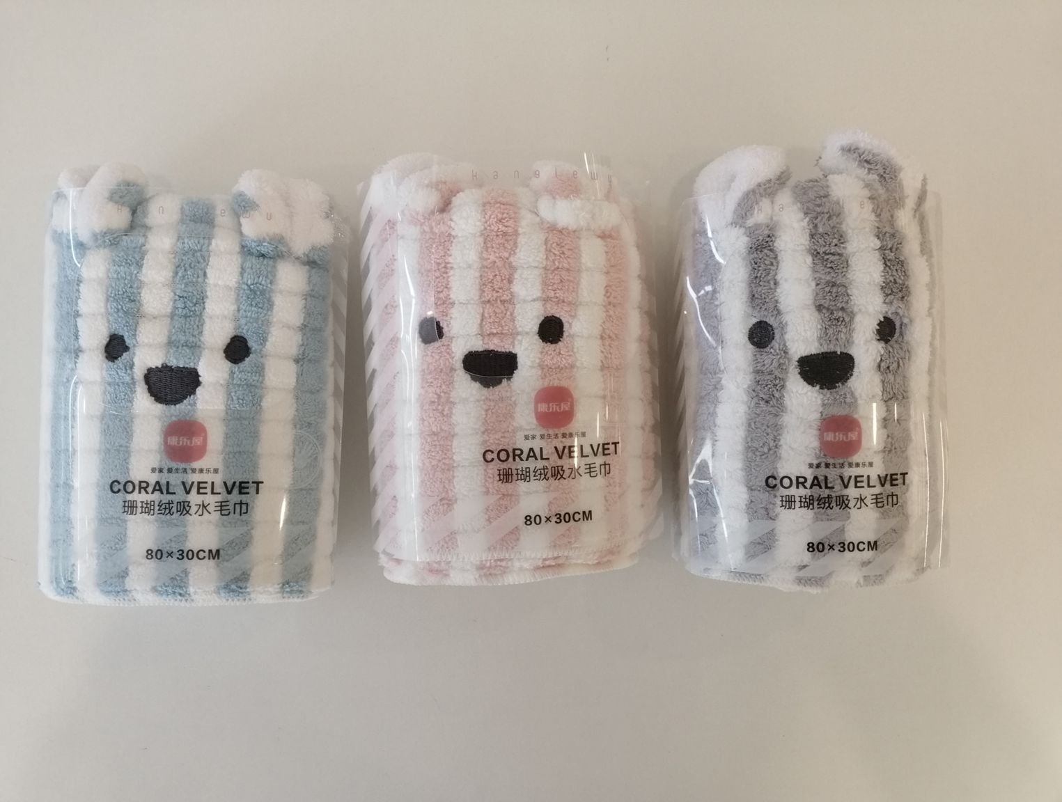 Yiwu Selection coral velvet striped body flower towel 30*80/ F1-074 full figure