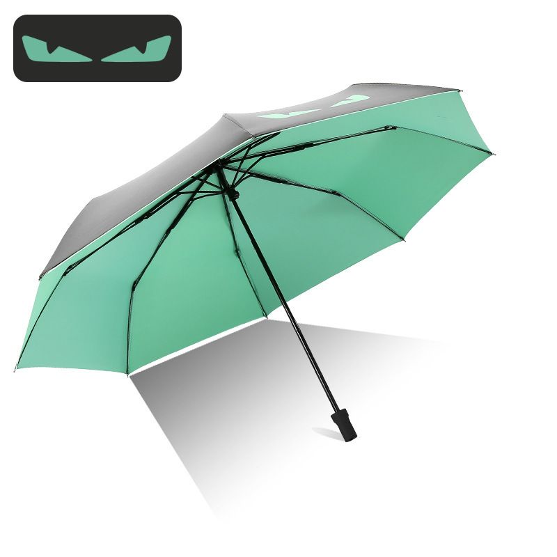 创意小恶魔晴雨伞 黑胶防晒折叠三折学生遮阳伞便携遮阳太阳伞女详情图7