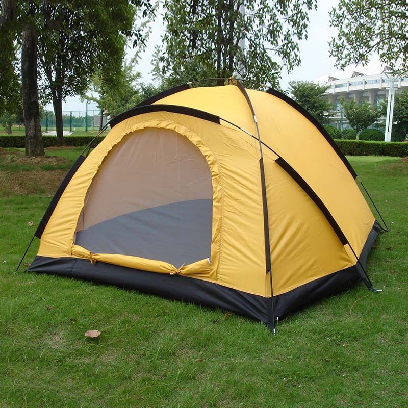 单层单门帐篷2-3人 玻璃纤维杆情侣野营旅游户外帐篷 厂家直销详情图1