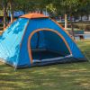 New single-layer 3-4 people two-door fully automatic tent travel tent camping outdoor supplies