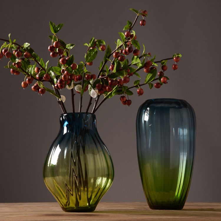 旭阳玻璃简约花瓶插花摆件轻奢客厅玄关餐桌样板房家居软装饰品24