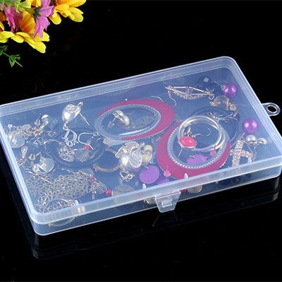Lock box, empty box, cosmetic storage box, large plastic box with lid, rectangular parts box, mobile phone outer box accessories detail image 1