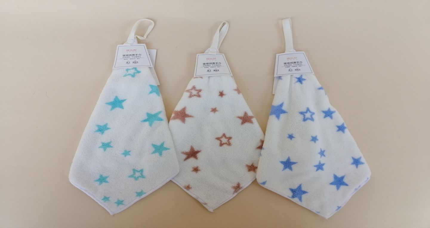 Yiwu Selection Coral Fleecy Printed 30*30 single belt Buckle (pentagonal star) /F1-074 full figure