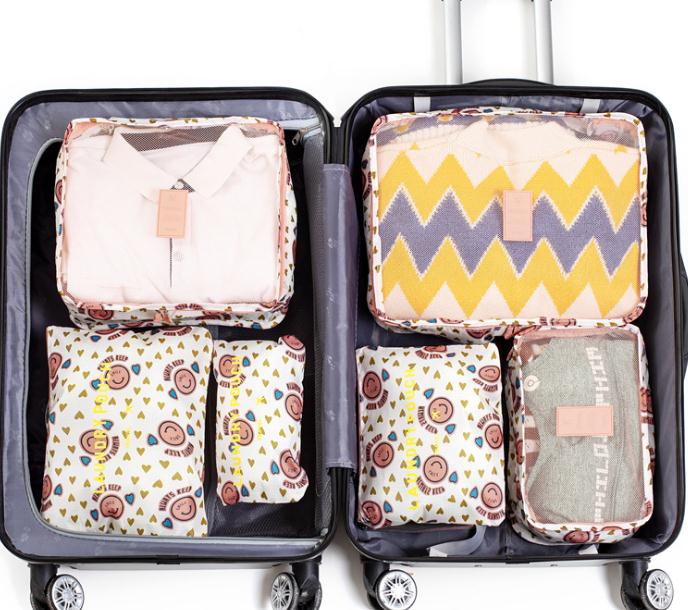 韩版旅行收纳包6件套 防水衣服整理包bags 旅行收纳袋 收纳六件套 花布六件套详情图8