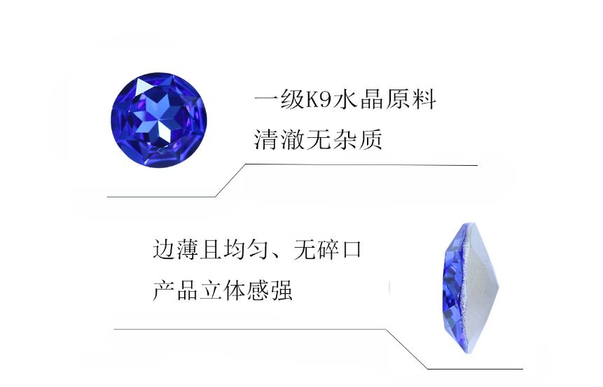东洲水晶圆形太阳花K9炫彩玻璃钻 饰品DIY服饰婚纱鞋材配件详情图2
