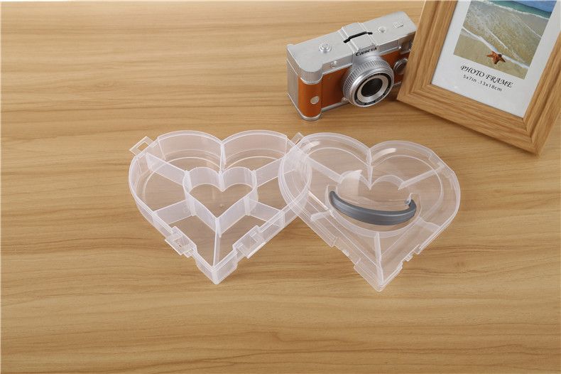 Love three-layer multi-compartment hand-held rubber band hairpin storage box, desktop organization box, fixed compartment parts and accessories box detail image 4
