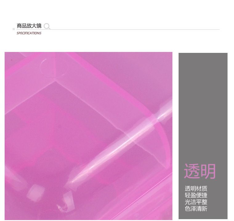 Travel portable 6-compartment sealed medicine box, small accessory plastic storage box, double-layer medicine classification box, gift box wholesale detail image 7