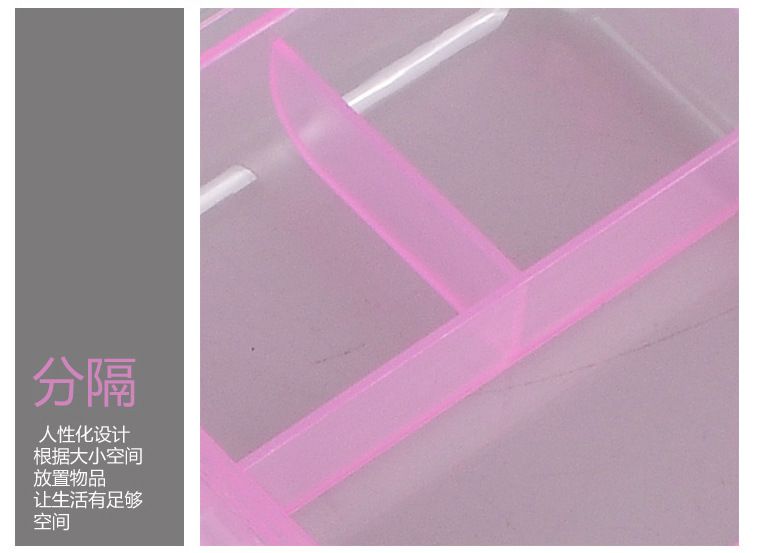 Travel portable 6-compartment sealed medicine box, small accessory plastic storage box, double-layer medicine classification box, gift box wholesale detail image 8