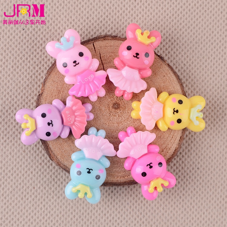 Korean version of creative fashion mobile phone accessories small rabbit cute resin accessories diy accessories manual wholesale accessories