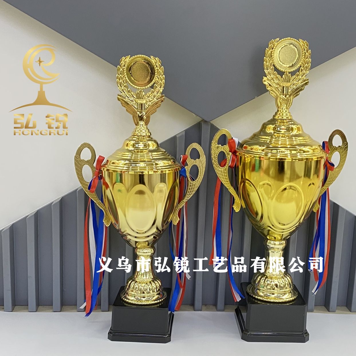 HR-855C金属奖杯12*42CM运动体操竞技比赛奖励奖品可定制logo详情图3
